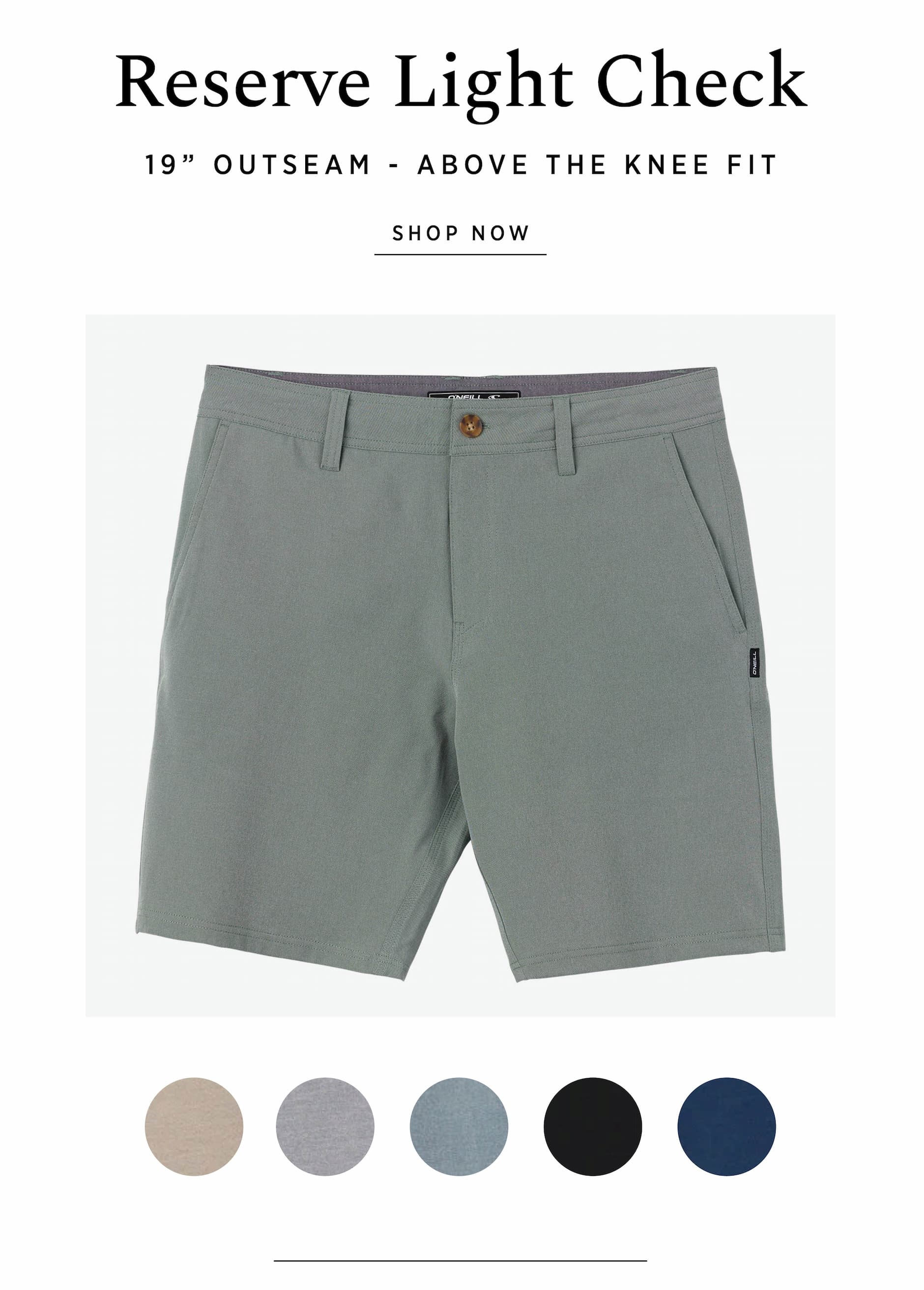 RESERVE LIGHT CHECK 19" HYBRID SHORTS