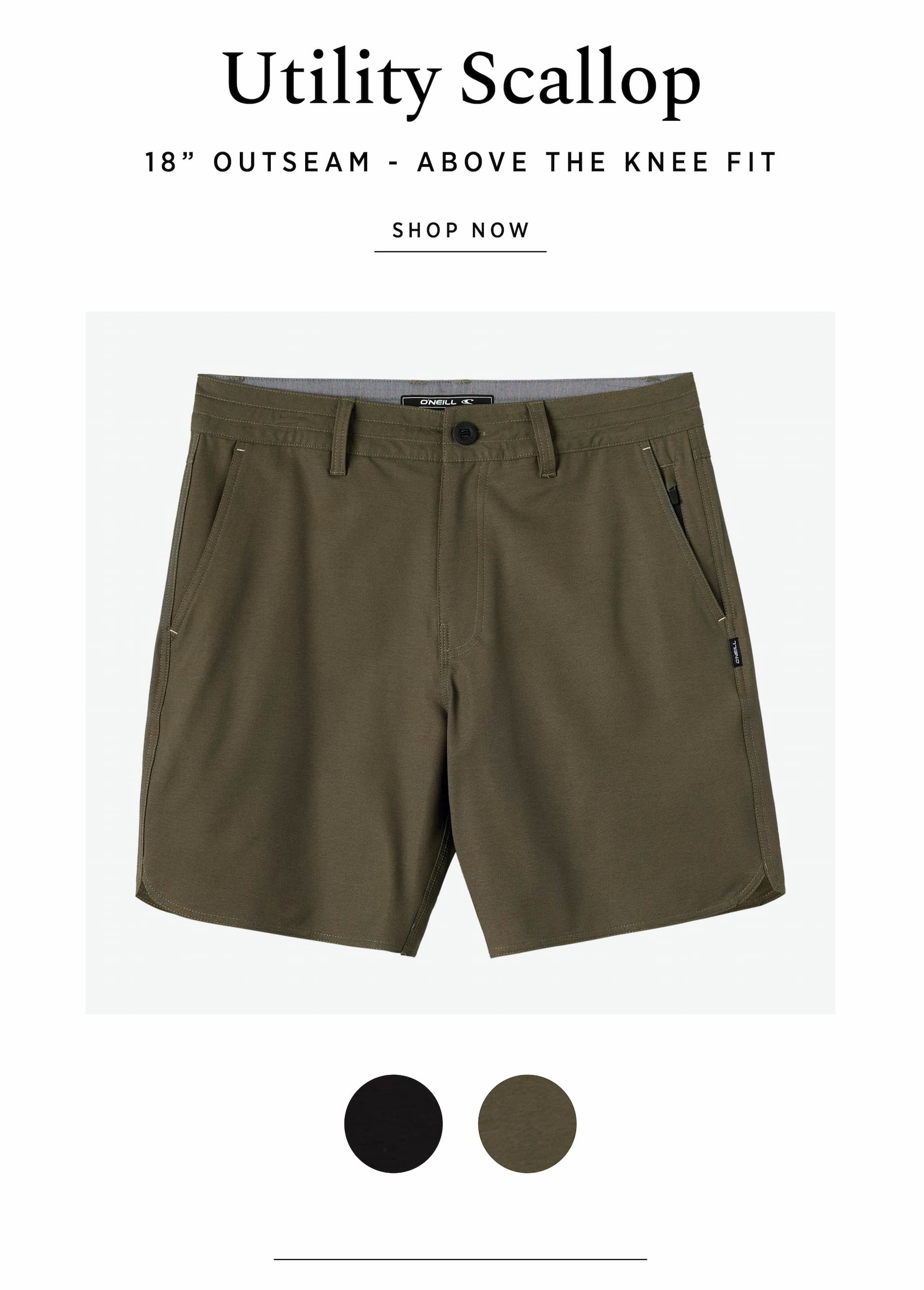 UTILITY SCALLOP HYBRID 18" HYBRID SHORTS