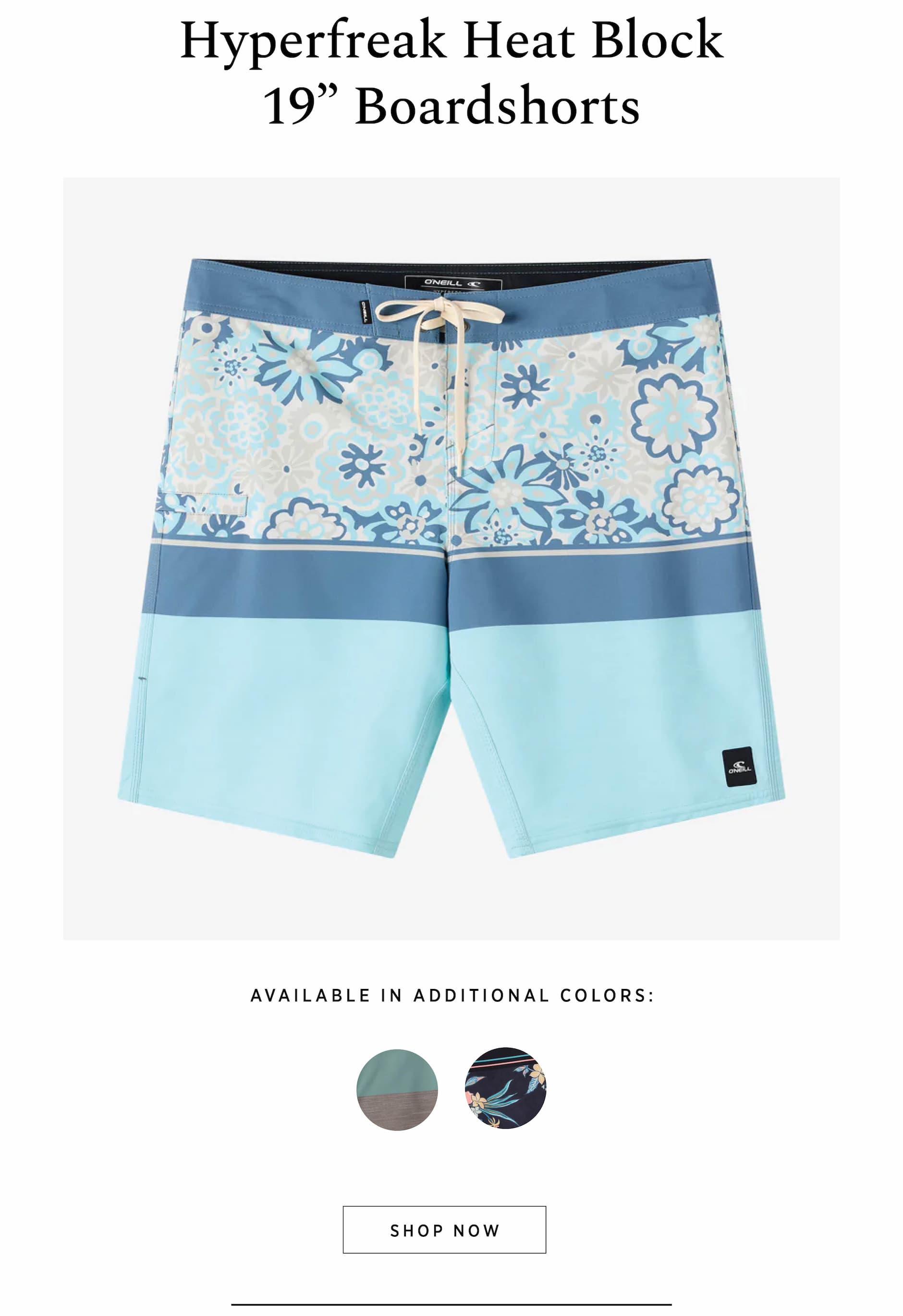 HYPERFREAK HEAT BLOCK 19" BOARDSHORTS