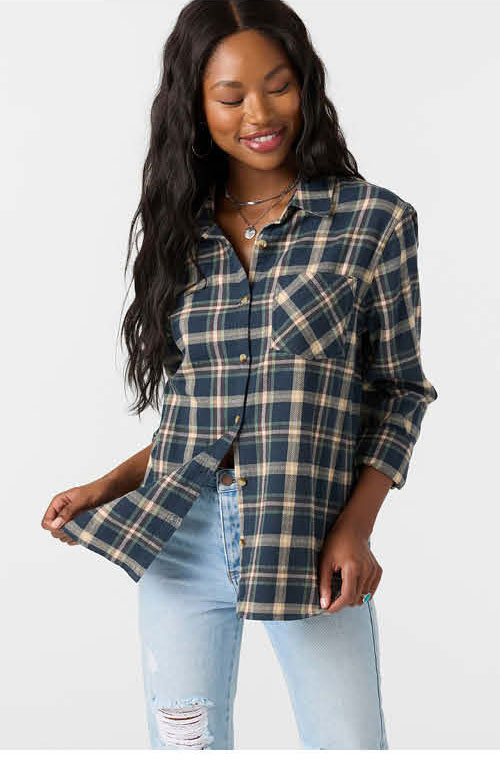 Logan Flannel Long Sleeve Top