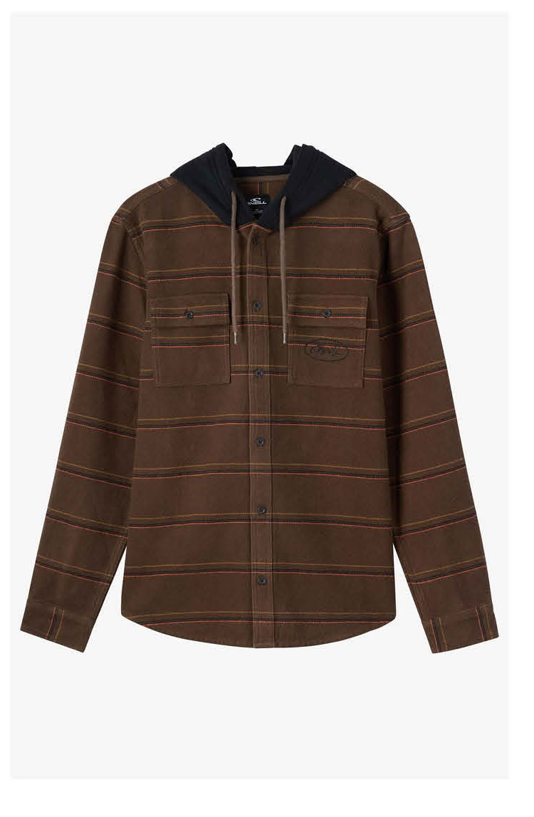 Archer Hooded Flannel Standard Fit Long Sleeve Shirt