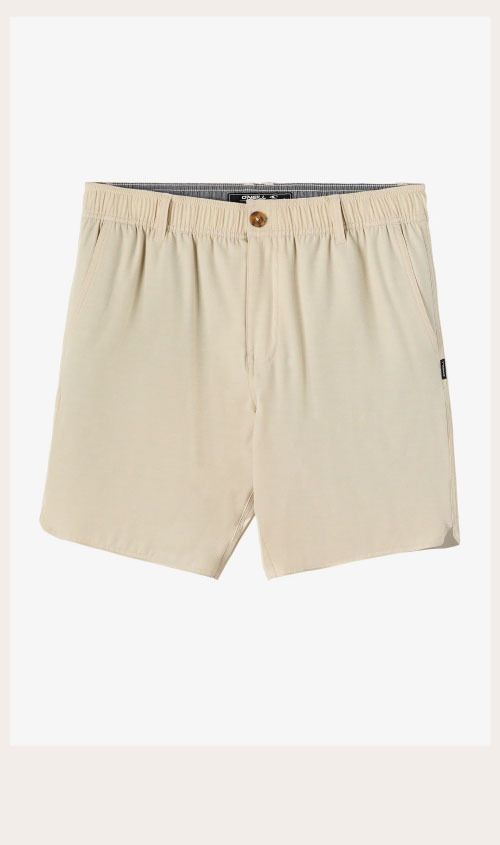 Shop Reserve Light Check Scallop Elastic Waist 18" Hybrid Shorts