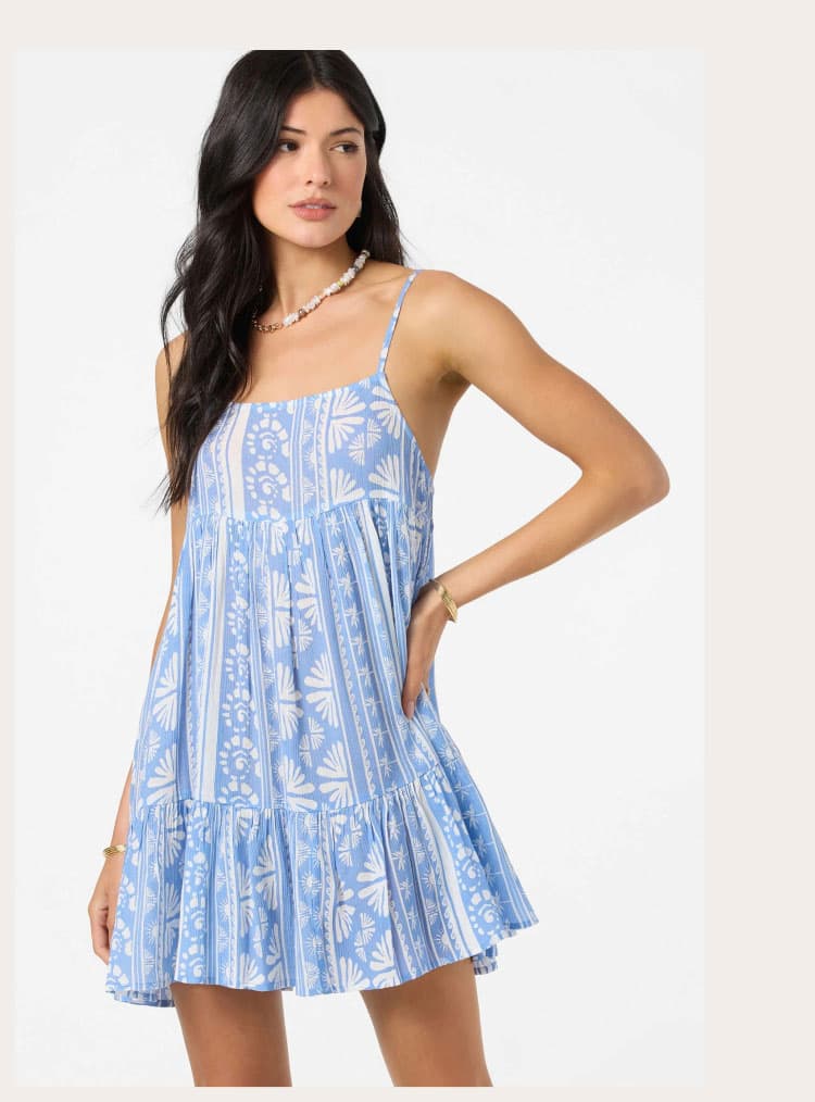 Shop Saltwater Essentials Rilee Printed Mini Cover-Up Dress