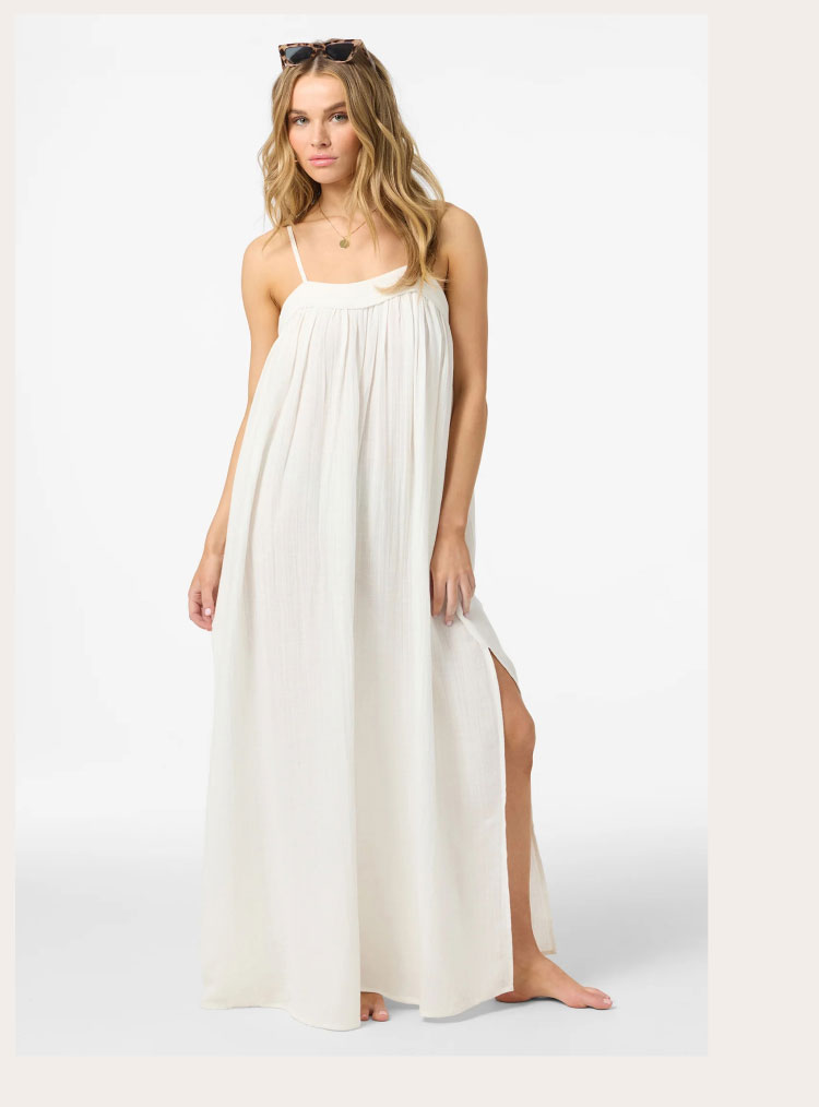 Shop Saltwater Solids Sai Maxi Cover-Up Dress
