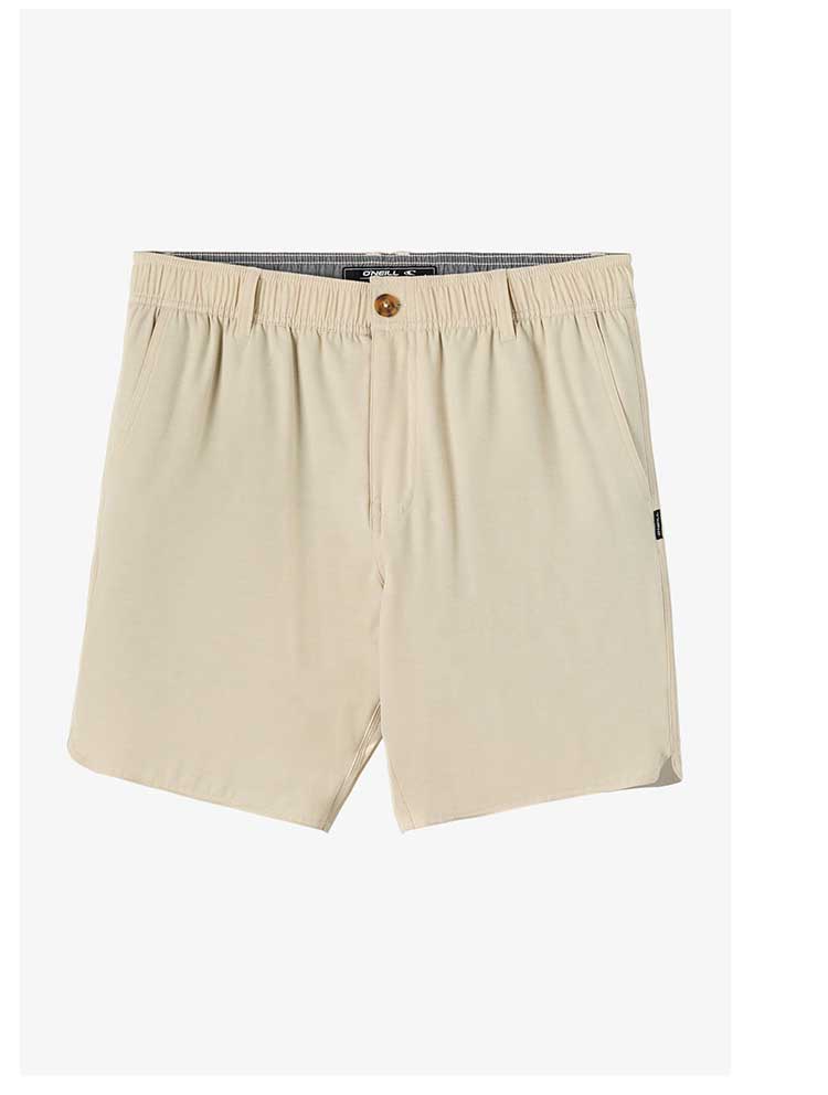 Reserve Light Check Scallop Elastic Waist 18" Hybrid Shorts