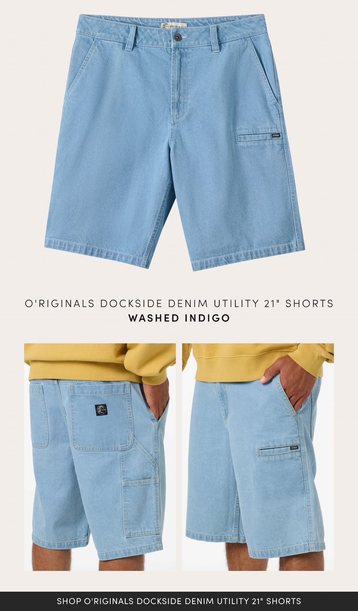 Shop O'Riginals Dockside Denim Utility 21'' Shorts