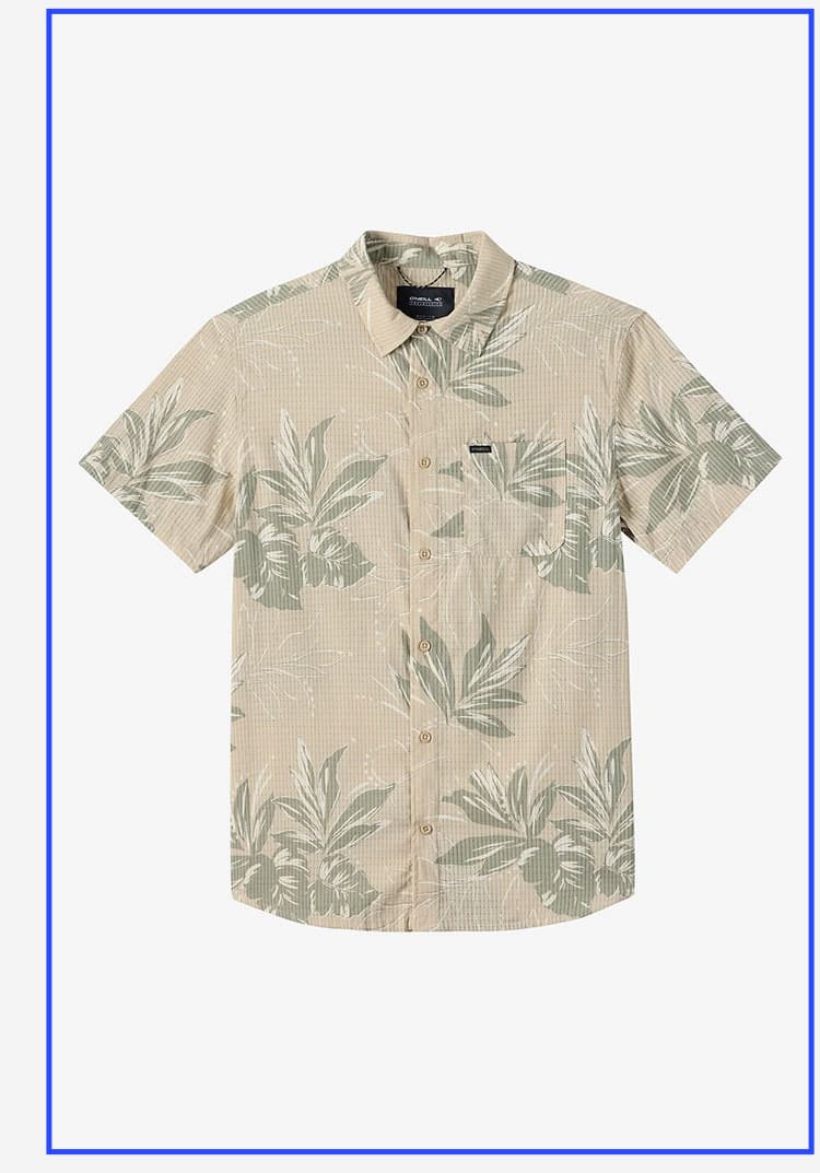 TRVLR Perforated Printed Standard Fit Shirt