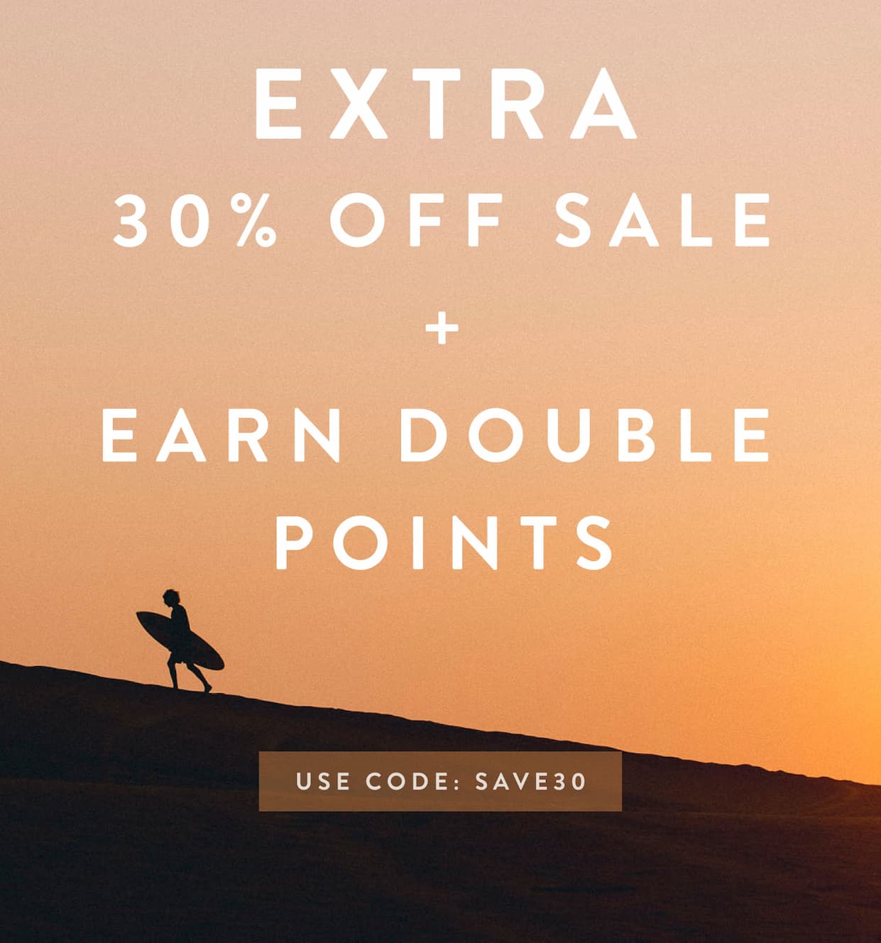 Extra 30% Off Sale + Earn Double Points - Use Code: SAVE30