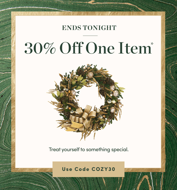 30 Percent Off One Item