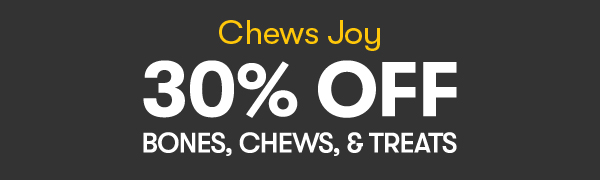 30% OFF Bones, Chews & Treats