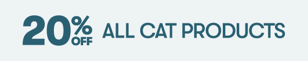 20% OFF ALL Cat Products Sitewide