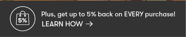 Get up to 5% back on every purchase