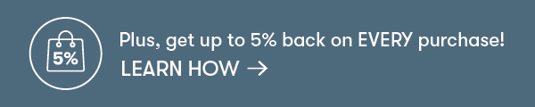 Up to 5% back on every purchase