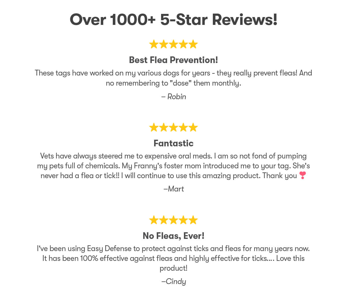 Over 1000+ 5-Star Reviews