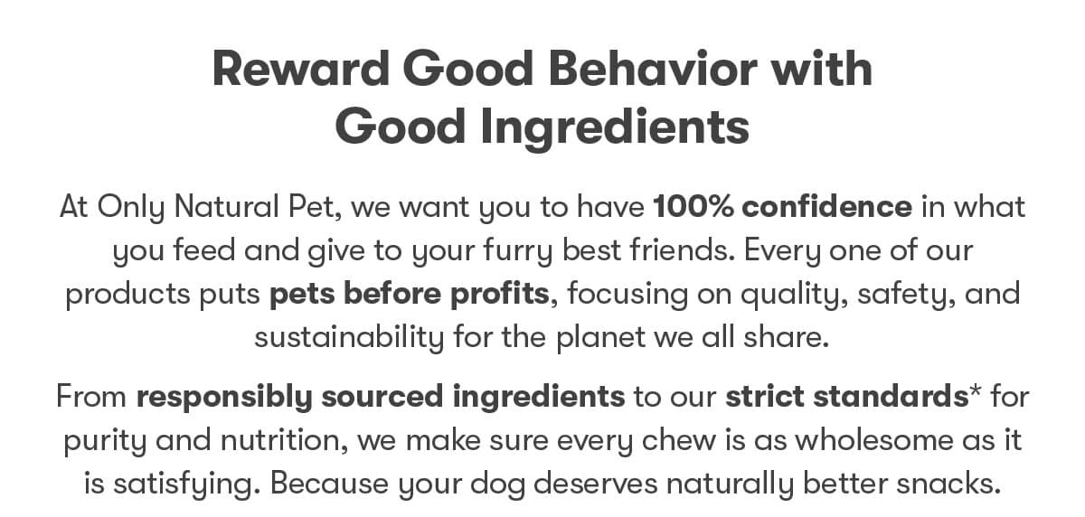 Reward Good Behavior with Good Ingredients