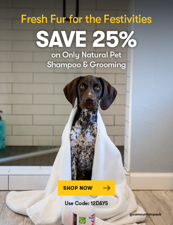 Save 25% on Only Natural Pet Shampoo & Grooming