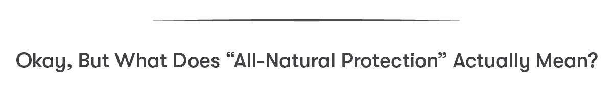 What does all-natural flea & tick protection mean?