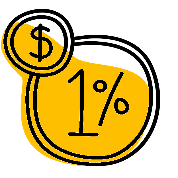 1% cashback on purchases