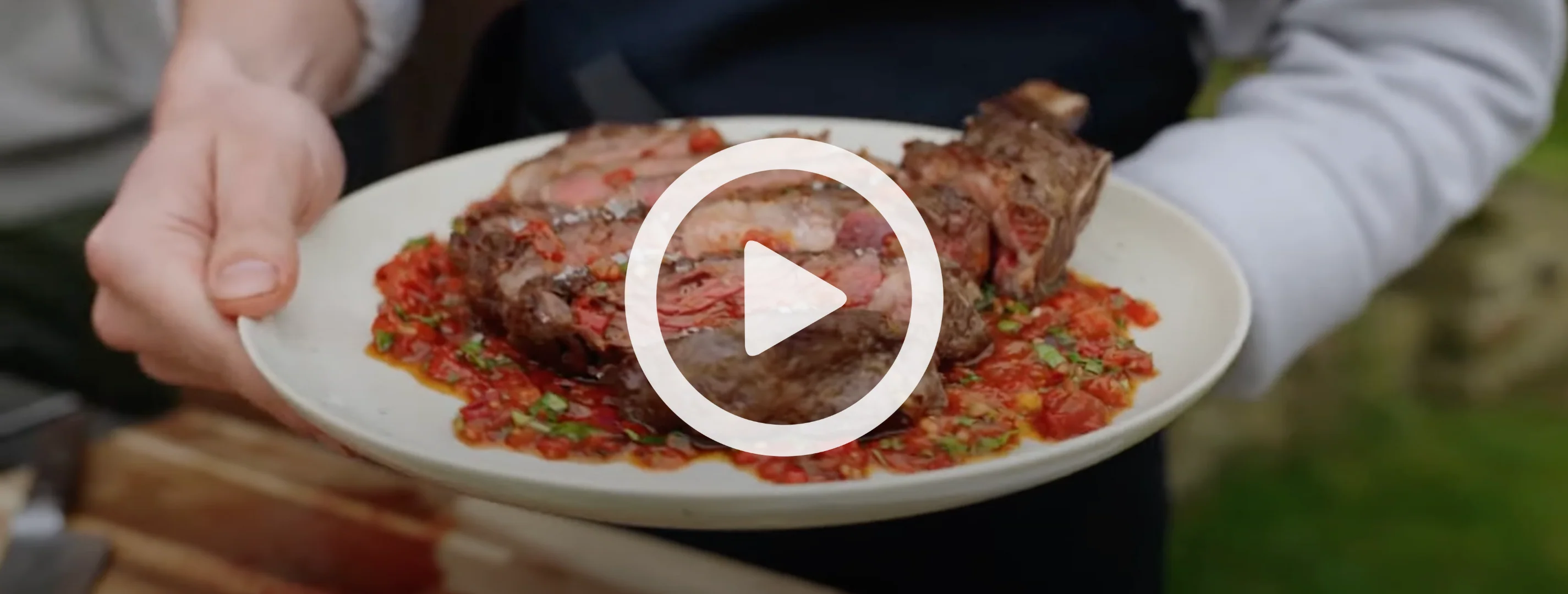 Perfectly seared steak