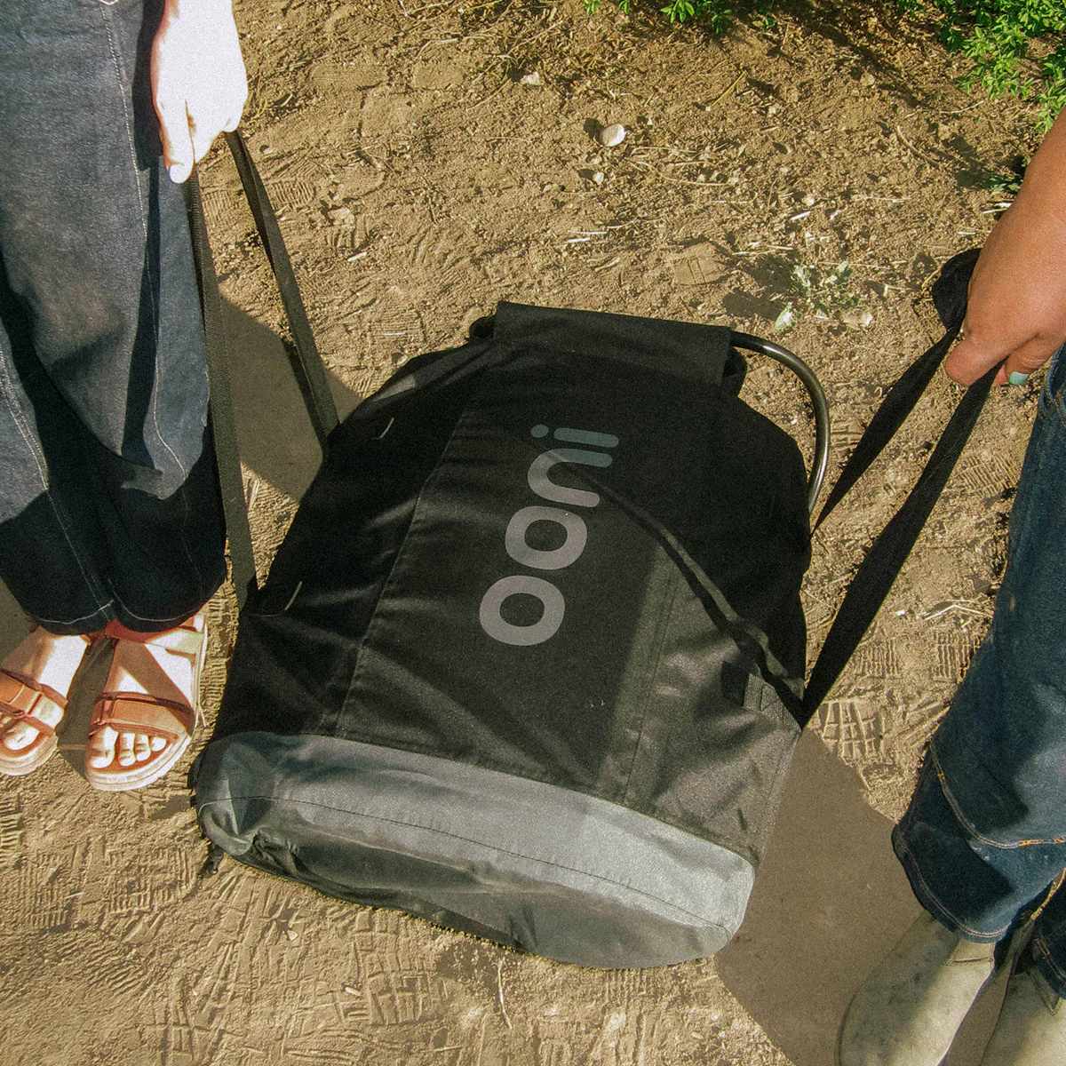 Koda 2 being carried in it's oven and carry cover.