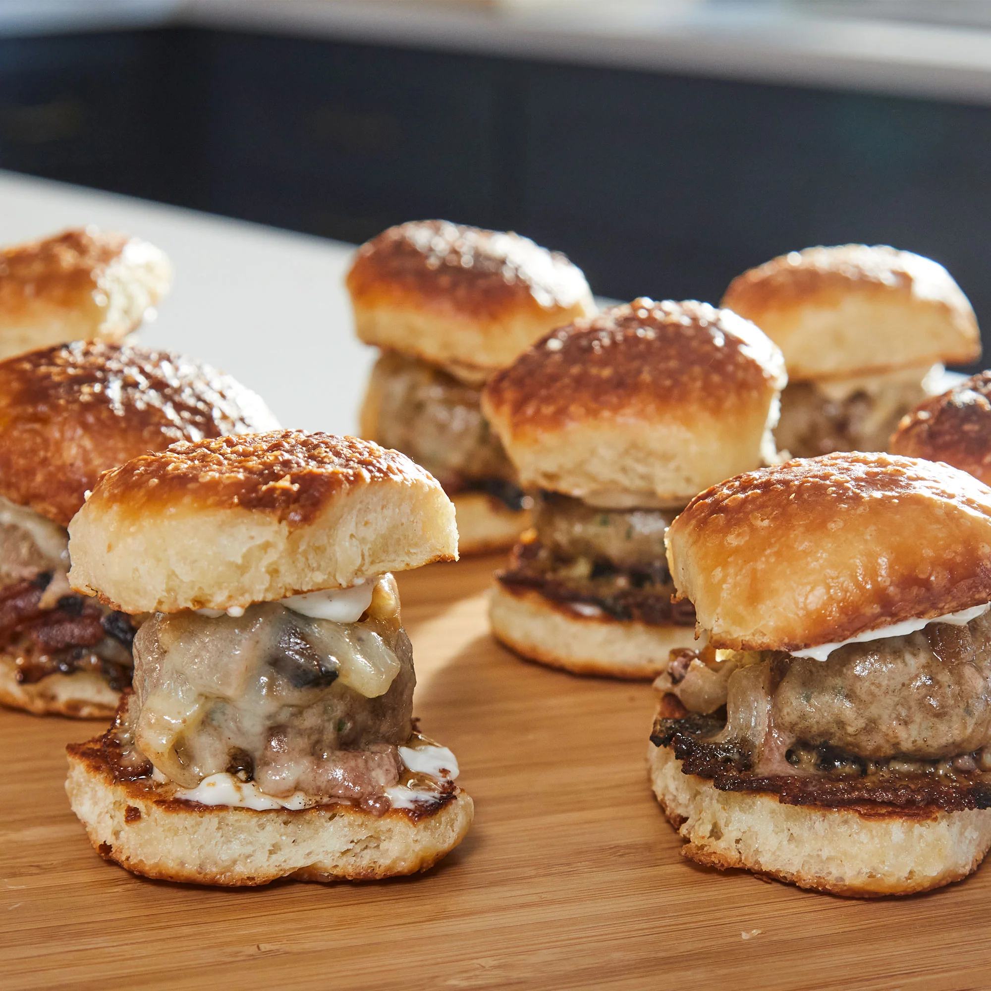 Cheesy Meatball Sliders