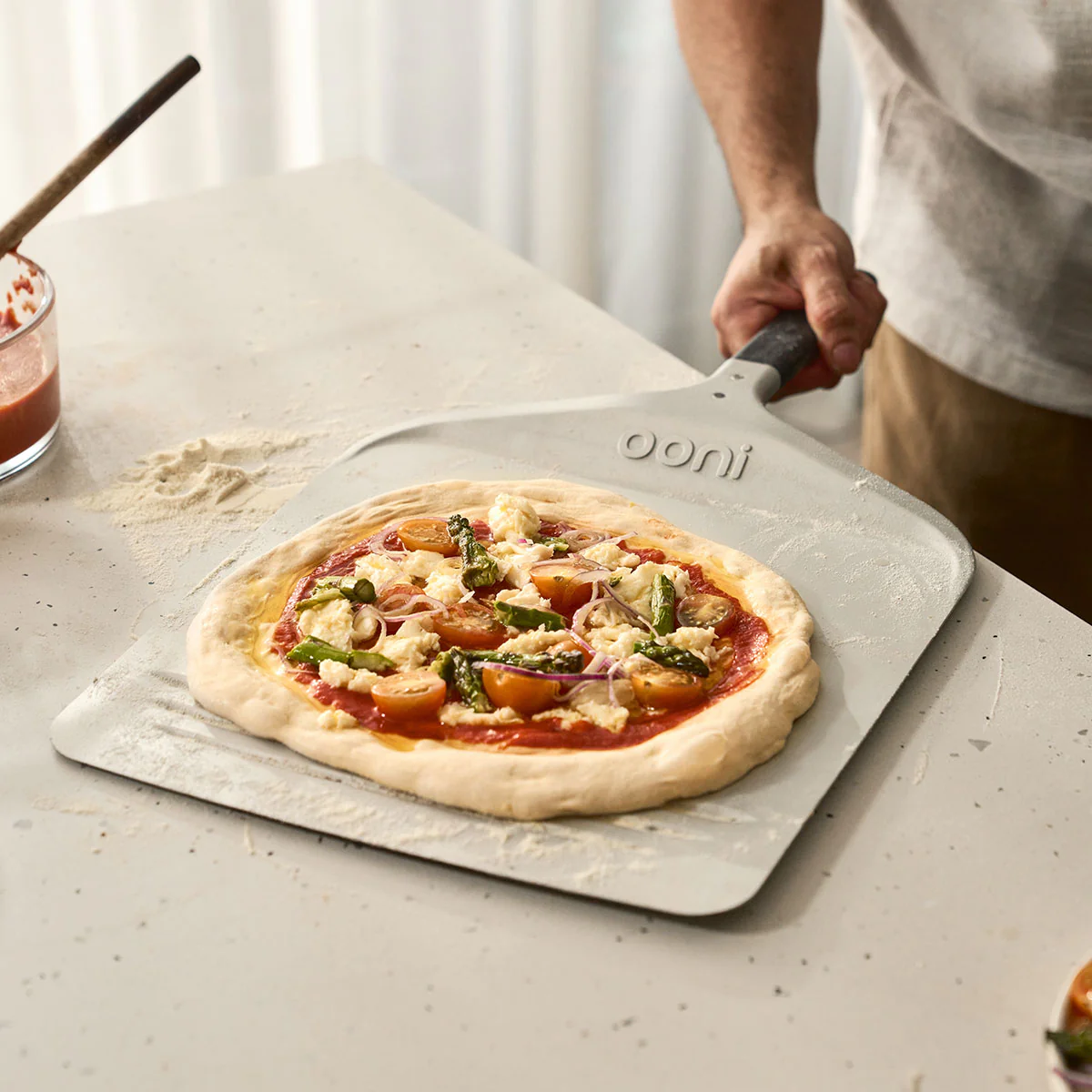 Compact Pizza Peel stored easily