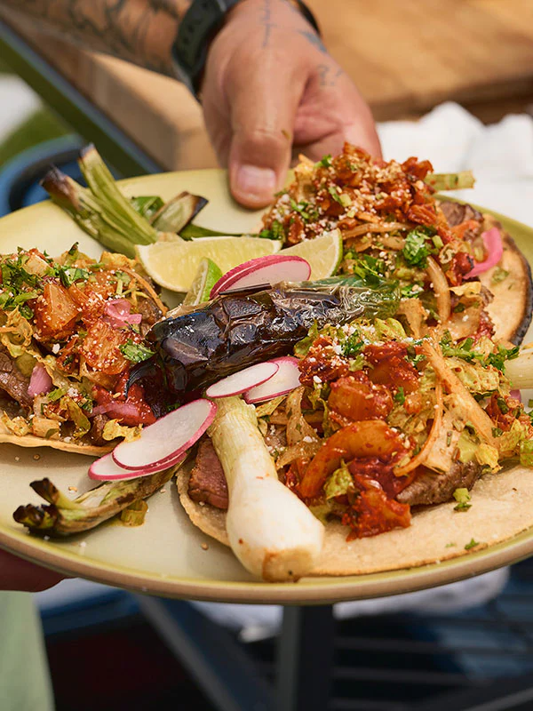 Kimchi Steak Tacos