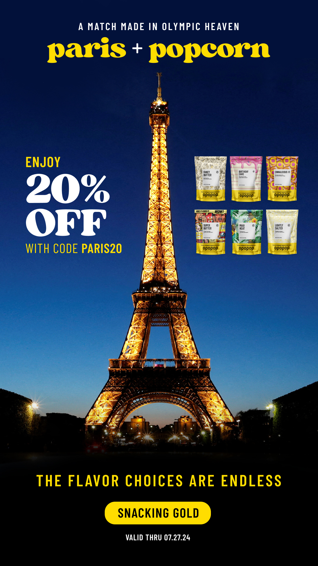 20% off for Paris Olympics
