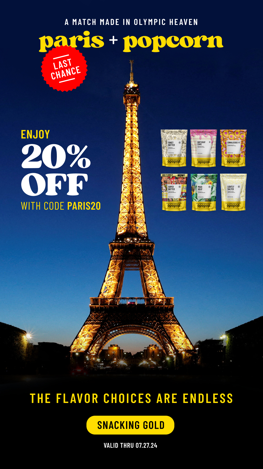 20% off for Paris Olympics