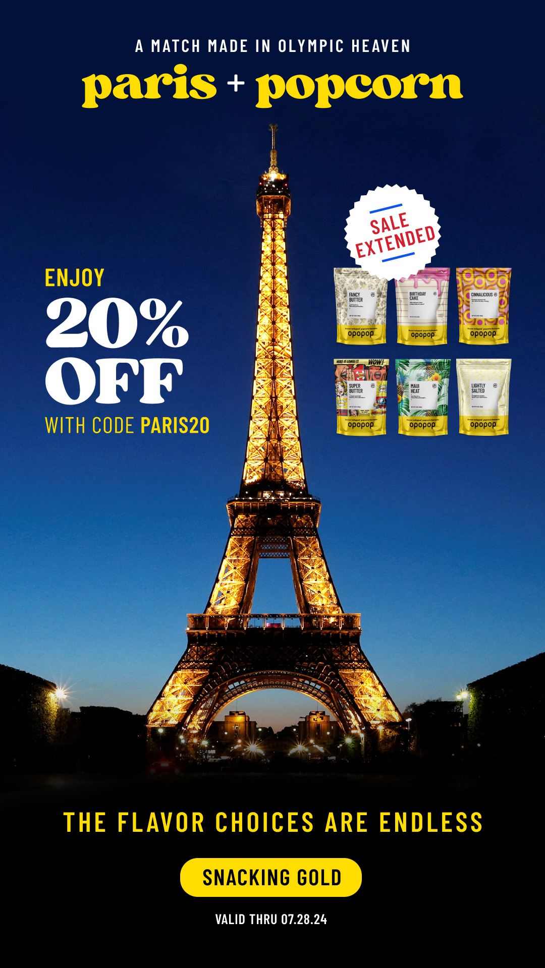 20% off for Paris Olympics