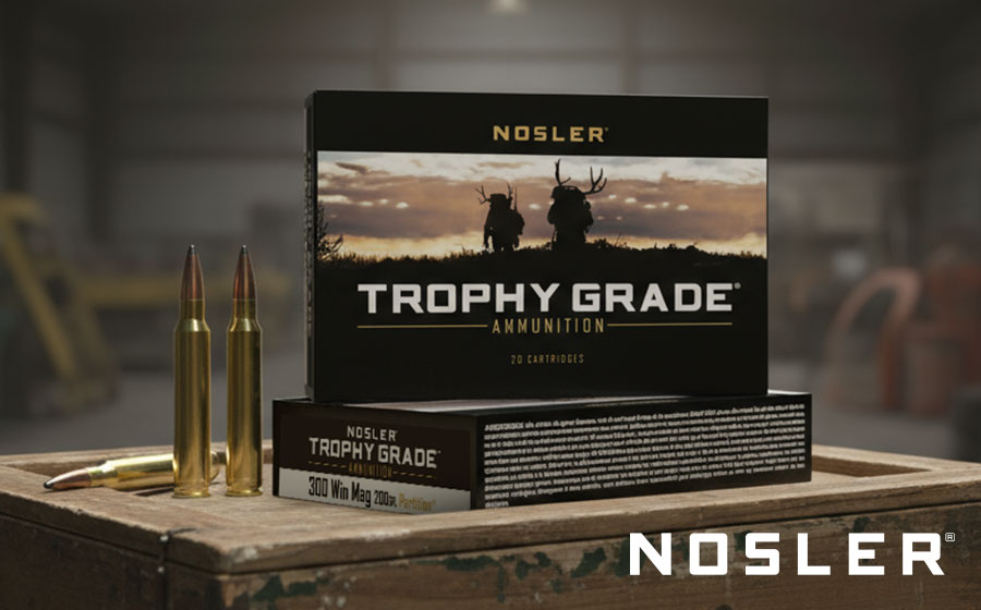 Nosler Trophy Grade .300 Winchester Magnum 200 Gr, 20 Rounds