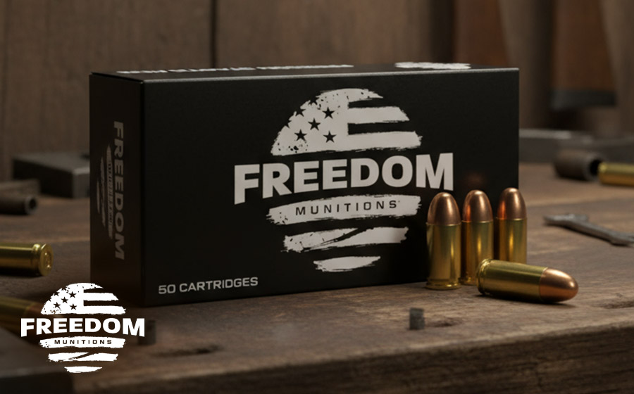 Freedom Munitions 9mm Luger 124 Gr RN, 50 Rounds