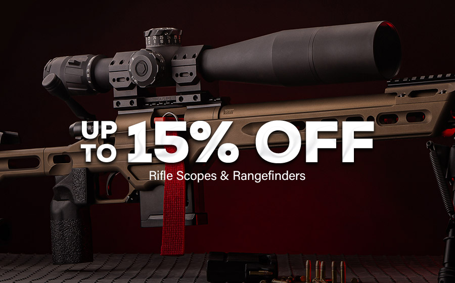 Get up to 15% Off Rifle Scopes & Rangefinders
