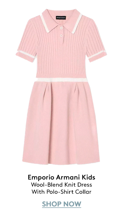Wool-Blend Knit Dress With Polo-Shirt Collar