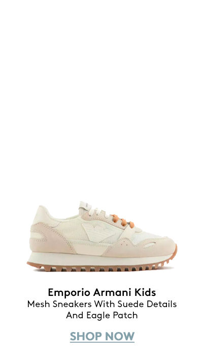 Mesh Sneakers With Suede Details And Eagle Patch