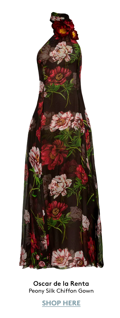 Peony Silk Chiffon Gown