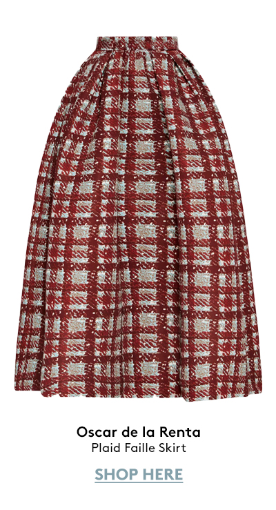 Plaid Faille Skirt