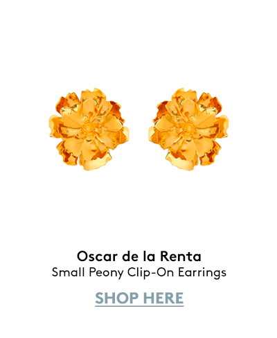 Small Peony Clip-On Earrings