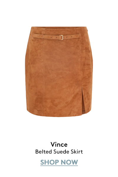 Belted Suede Skirt