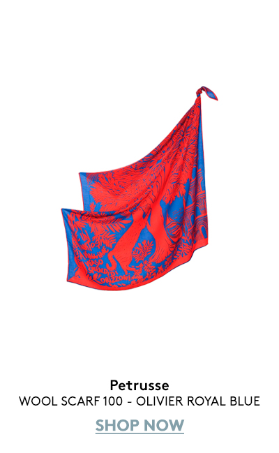 WOOL SCARF 100 - OLIVIER ROYAL BLUE