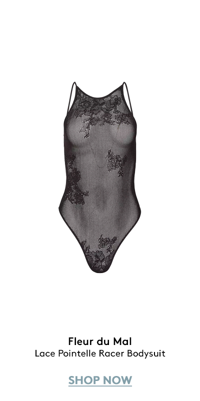 Lace Pointelle Racer Bodysuit