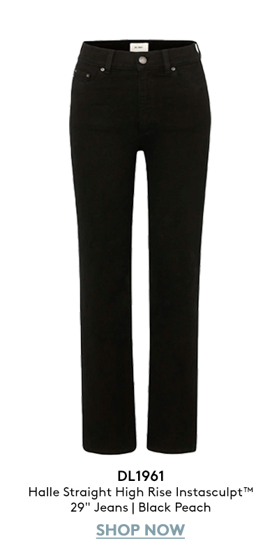 Halle Straight High Rise Instasculpt™ 29" Jeans | Black Peach