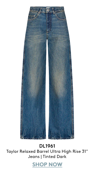 Taylor Relaxed Barrel Ultra High Rise 31" Jeans | Tinted Dark