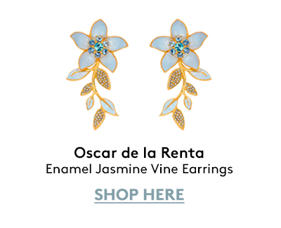 Enamel Jasmine Vine Earrings