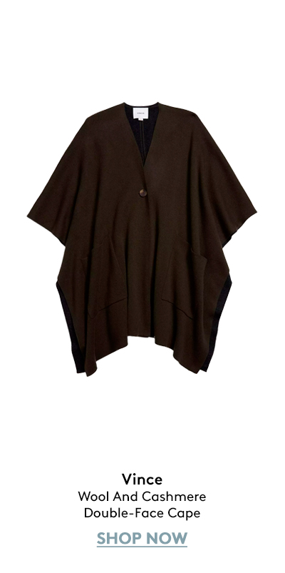 Wool And Cashmere Double-Face Cape