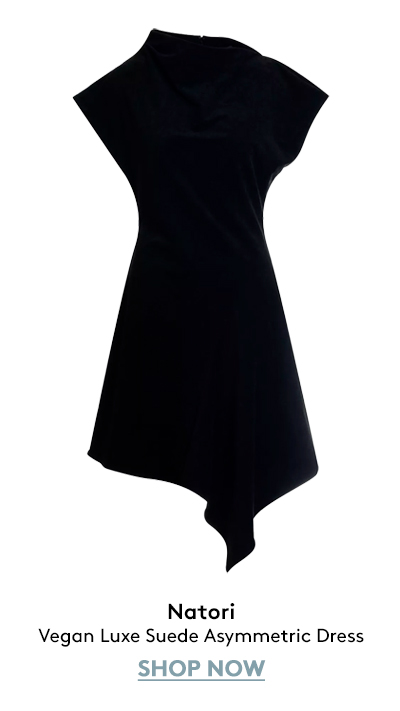 Vegan Luxe Suede Asymmetric Dress