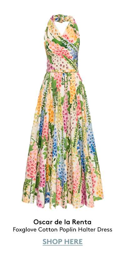 Foxglove Cotton Poplin Halter Dress