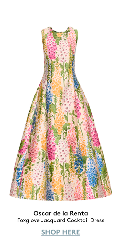 Foxglove Jacquard Cocktail Dress