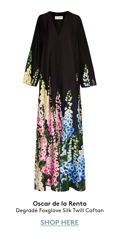 Degradé Foxglove Silk Twill Caftan