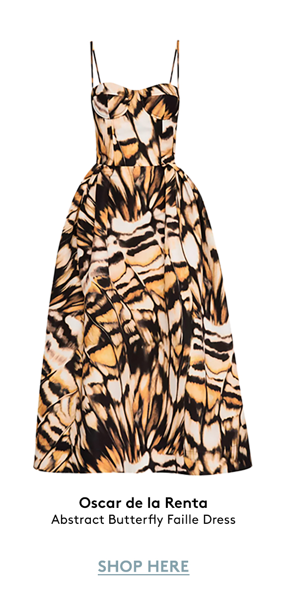 Abstract Butterfly Faille Dress